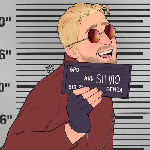 and Silvio - Barbie meme redraw commission