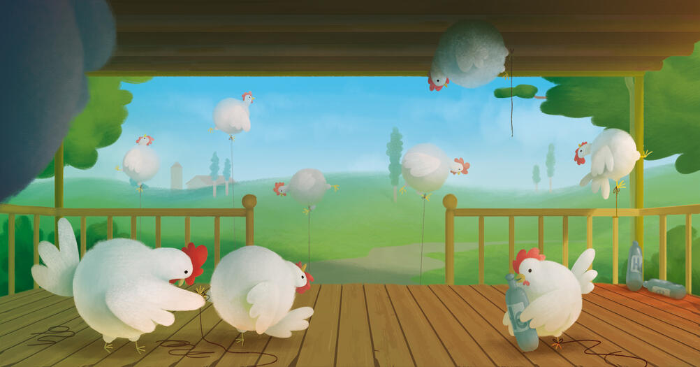 Galline gonfie - Baloon chickens